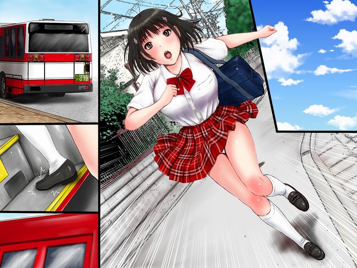 遅刻しちゃうっ、あわてて乗ったら痴漢バス。