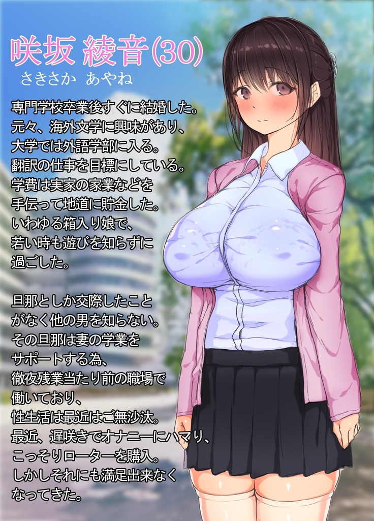 30-Sai de daigaku ni shakaijin'nyūgaku shita hitodzuma Ayane-san sekanshirazu sugite yarisā ni haitchaimashita