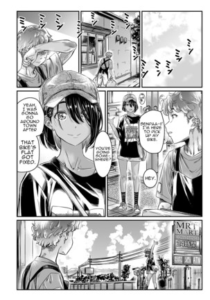 Hiyake no Bitch Shoujo wa, Doutei no Senpai o Yagai Sex ni Sasou | A Slutty Girl Who Was Tanning Seduced Her Virgin Senpai Into Outdoor Sex 2 - Page 7