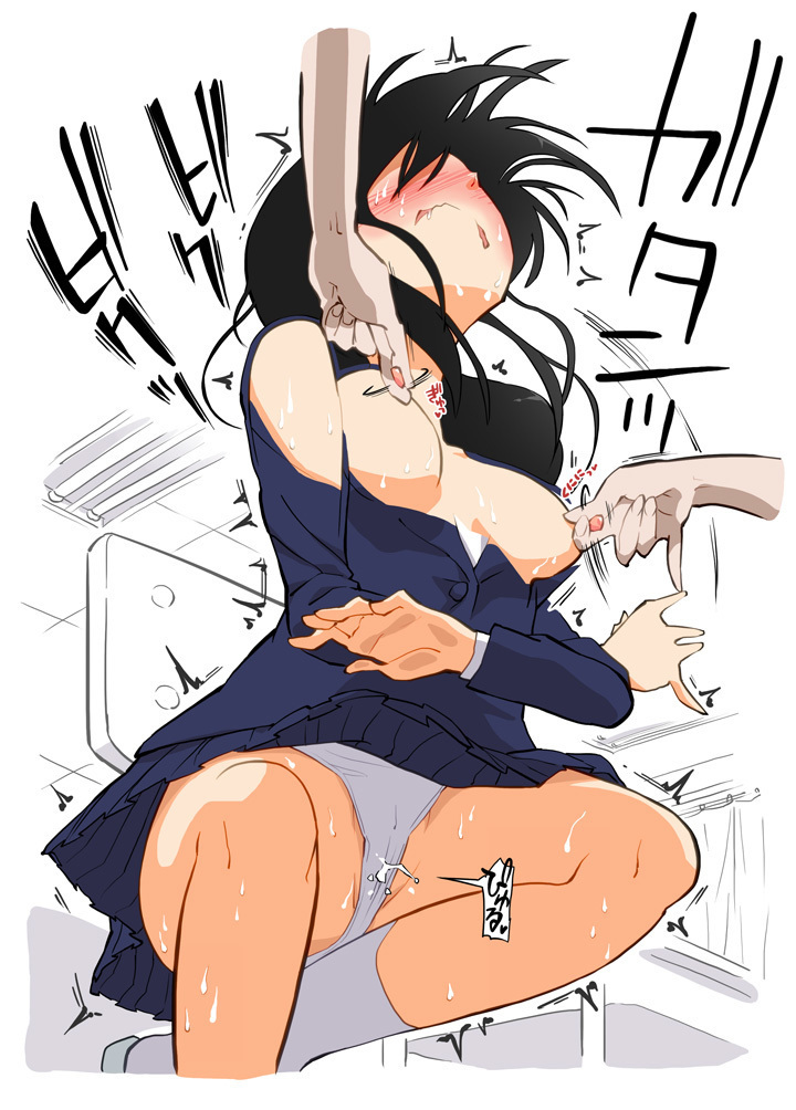 授業中の乳首検査