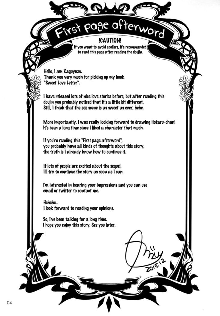 Sweet Love Letter