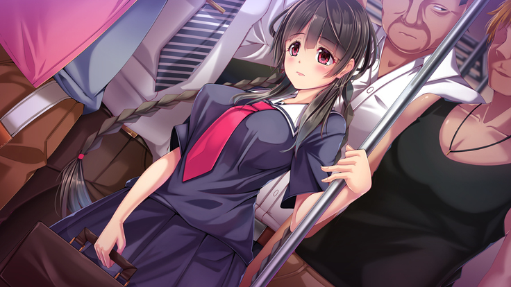 I saw that a subdued schoolgirl fell prey to molesters