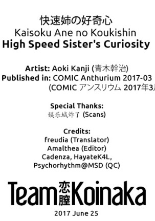 Kaisoku Ane no Koukishin | High Speed Sister's Curiosity Page #19
