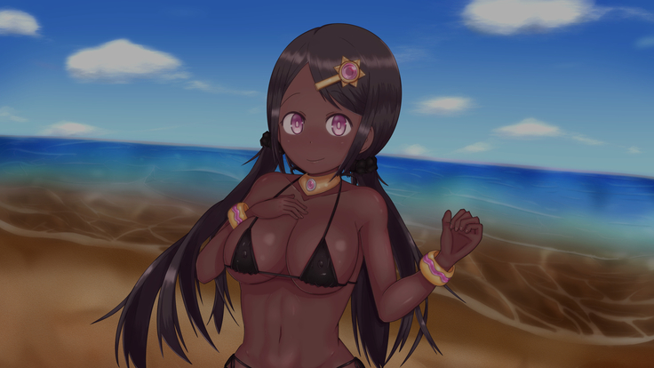 Kasshoku Musume to Beach de Ecchi!
