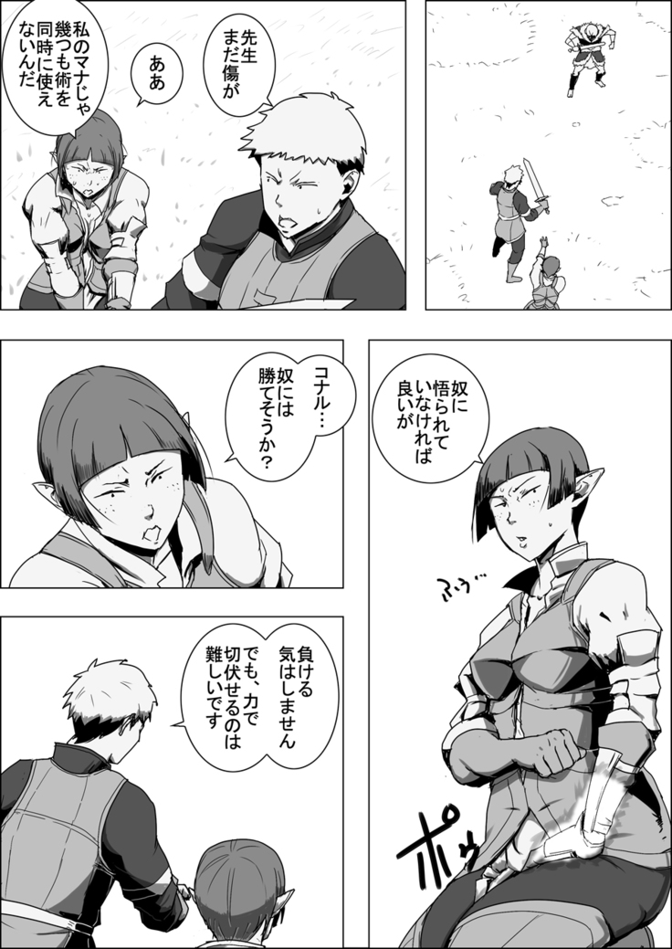 Untitled Fantasy A Plain Elf and An Apprentice Warrior IX