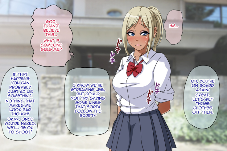 Namahousou! Kuro-gyaru Zenra Toukou | Live Broadcast! Tanned Gyaru's Naked School Visit