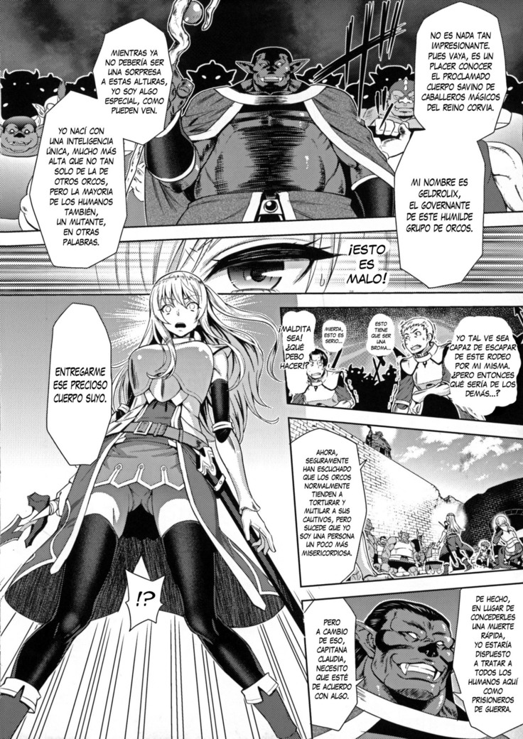Erona -Orc no Inmon ni Okasareta Onna Kishi no Matsuro-   Erona -La Caída de una Hermosa Guerrera Maldecida con la Lasciva Marca de un Orco- Cap. 1-3