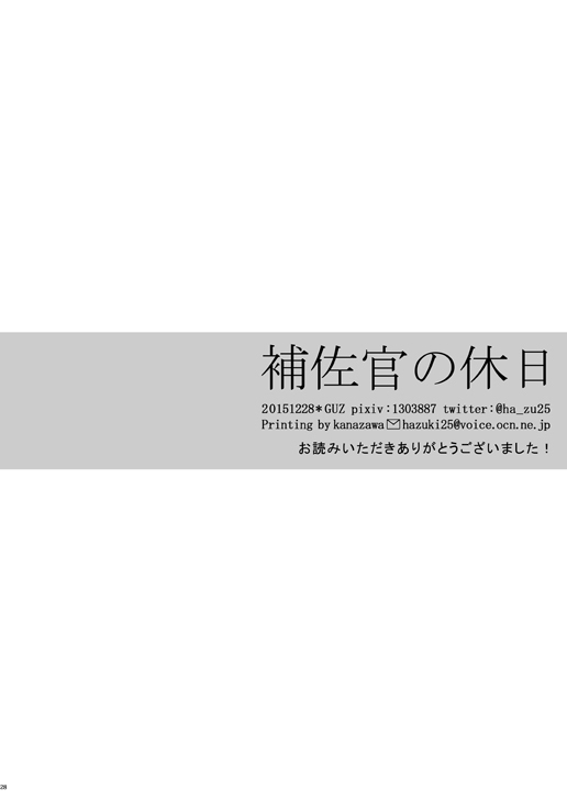 補佐官様の休日