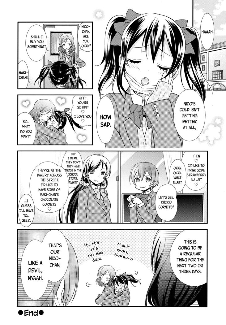 (Makitan!) [Sweet Pea (Ooshima Tomo)] Nico-chan ga Kaze o Hiki mashita | NICO-CHAN HAS CAUGHT A COLD (Nico&Maki Collection 2) (Love Live!) [English] [WindyFall Scanlations]