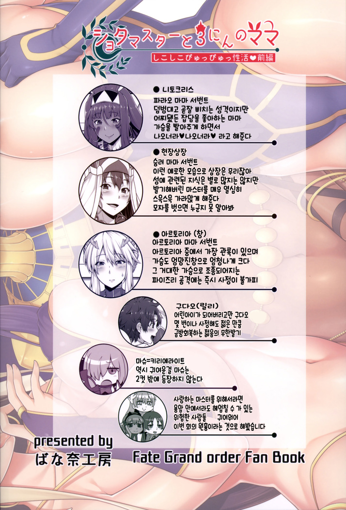 Shota Master to 3-nin no Mama Shikoshiko Pyuppyu Seikatsu Zenpen | 쇼타마스터와 3명의 마마 끈적끈적 퓨웃퓨웃 성생활 ♥ 전편