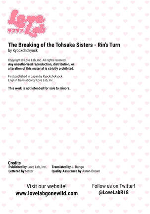 The Breaking of the Tohsaka Sisters - Rin's Turn Page #22