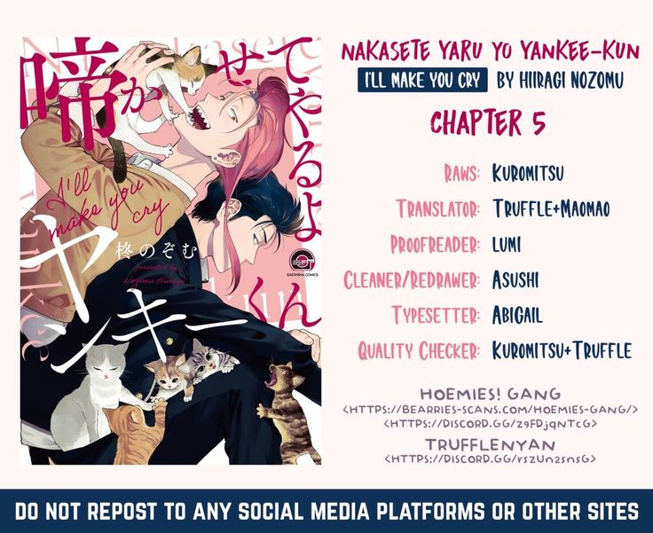 Nakasete Yaru yo Yankee-kun | I'll Make You Cry Ch. 1-5 + Extras