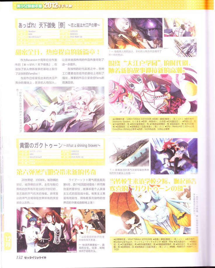 zettairyouiki Galgame yuuginennkann 2012