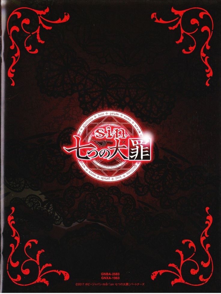 Sin: Nanatsu No Taizai Vol.3 Limited Edition booklet