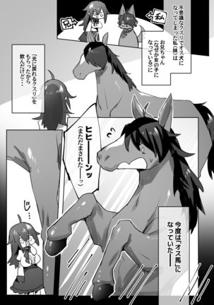 オス馬になった妹と女体化した兄がなんかする漫画 - Page 3