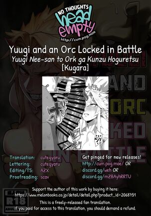 Yuugi Nee-san to Ork ga Kunzu Hoguretsu | Yuugi and an Orc Locked in Battle Page #31