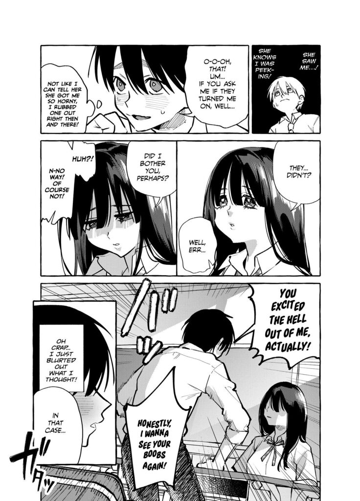 Tonari no Seki no Mamiya-san - Mamiya shows off her boobs.