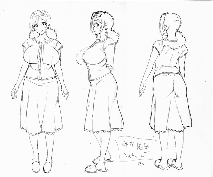 Misaki and Mika Sensei Sketchbook