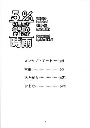 5%の確率で燃料漏れを起こす時雨