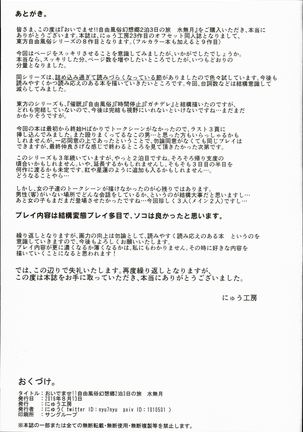 Oidemase!! Jiyuu Fuuzoku Gensoukyou 2-haku 3-kka no Tabi Minaduki Page #29