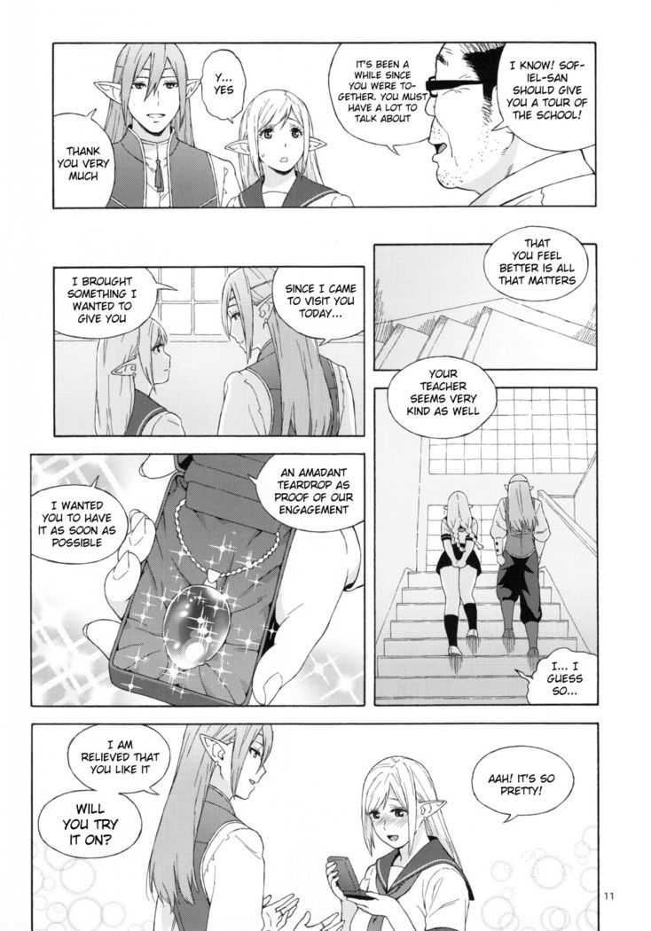 Tenkousei JK Elf 2 -Kegasareta Konyaku no Akashi-  {doujins.com}