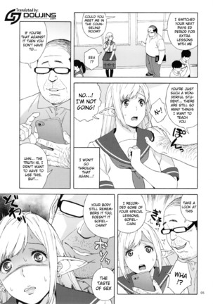 Tenkousei JK Elf 2 -Kegasareta Konyaku no Akashi-  {doujins.com}