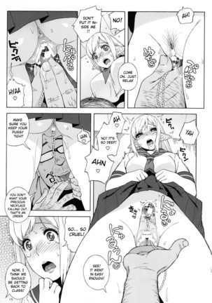 Tenkousei JK Elf 2 -Kegasareta Konyaku no Akashi-  {doujins.com} Page #14