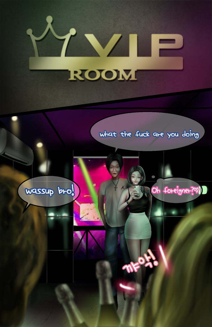 In the club