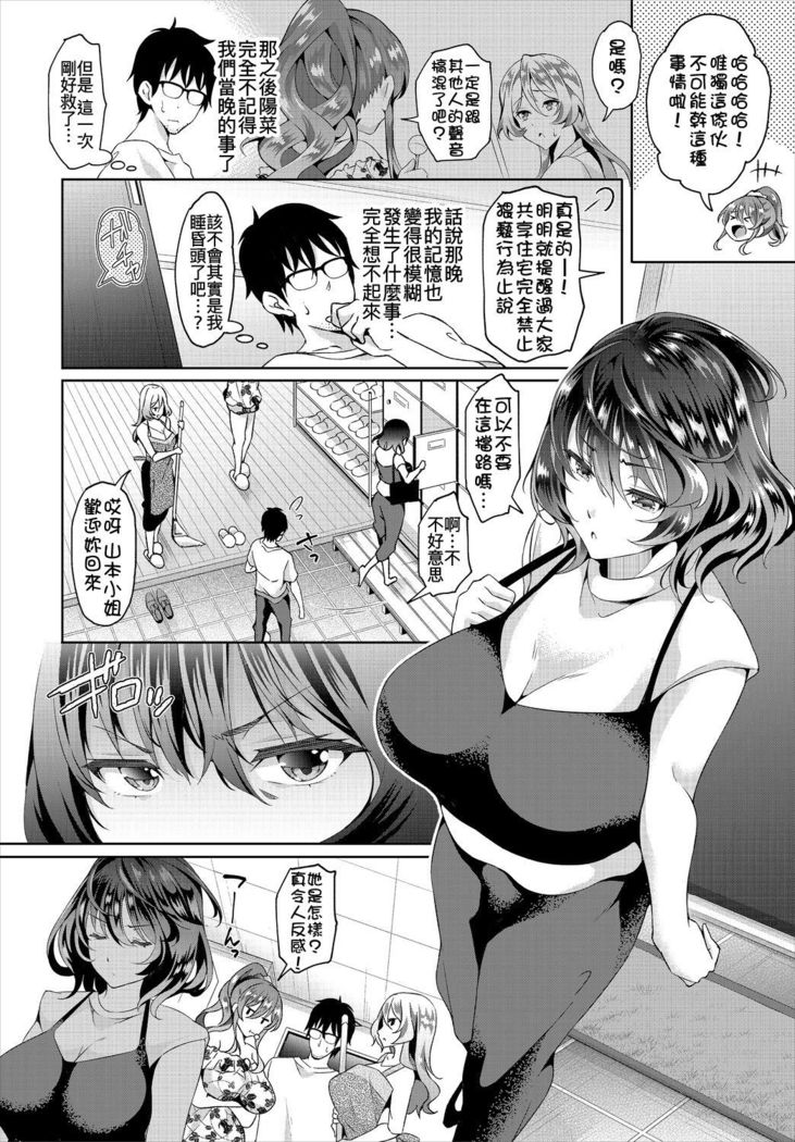 InCha na Ore ga Madougu o Tsukatte Share House de Harem o Tsukutte Mita. Ch. 1-5