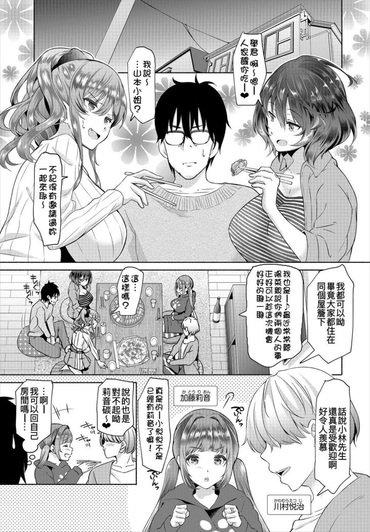 InCha na Ore ga Madougu o Tsukatte Share House de Harem o Tsukutte Mita. Ch. 1-5