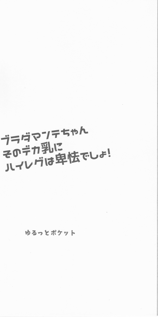 Bradamante-chan Sono Dekachichi ni High-Leg wa Hikyou desho!