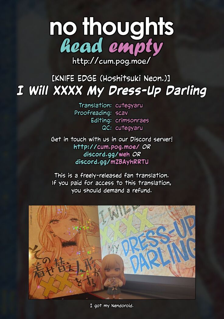 Sono Bisque Doll ga xx o Suru | I Will XXXX My Dress-Up Darling