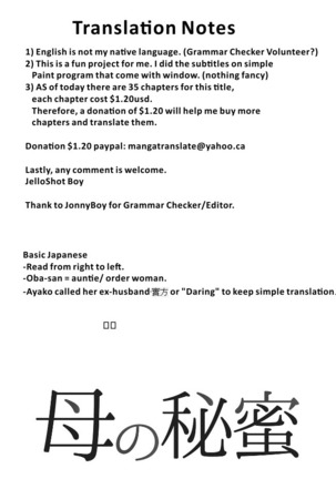 Haha no Himitsu | Secret of Mother Ch. 1-6