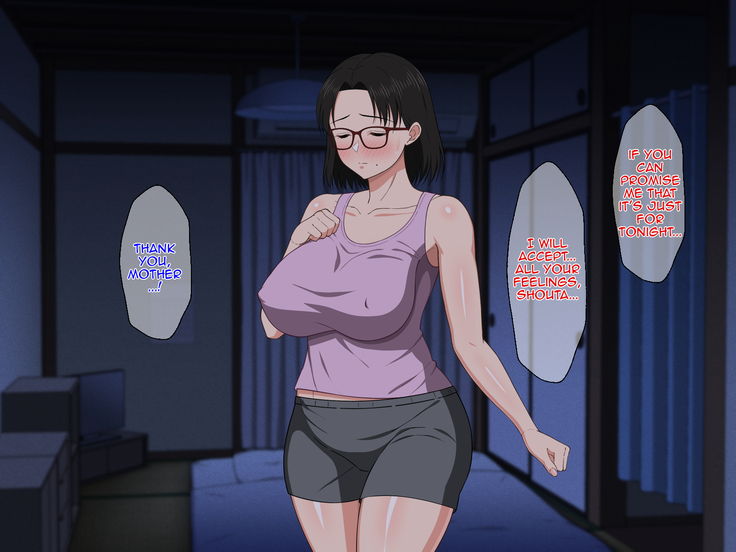 Megane Kyonyuu na Okaa-san to Yojouhan de Noukou Sex | Passionate Sex with a Busty Mother with Glasses in a Small Room