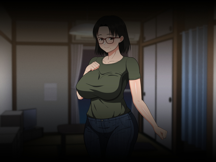 Megane Kyonyuu na Okaa-san to Yojouhan de Noukou Sex | Passionate Sex with a Busty Mother with Glasses in a Small Room