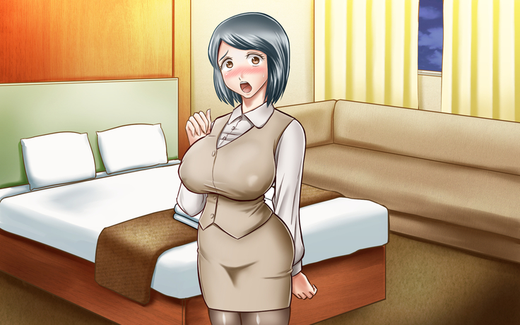 NIJIIRO TYA^HAN TEI] A Plain Coworker Is Actually A True Slut And Demands To Be R*ped By Me!?