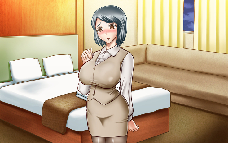 NIJIIRO TYA^HAN TEI] A Plain Coworker Is Actually A True Slut And Demands To Be R*ped By Me!?
