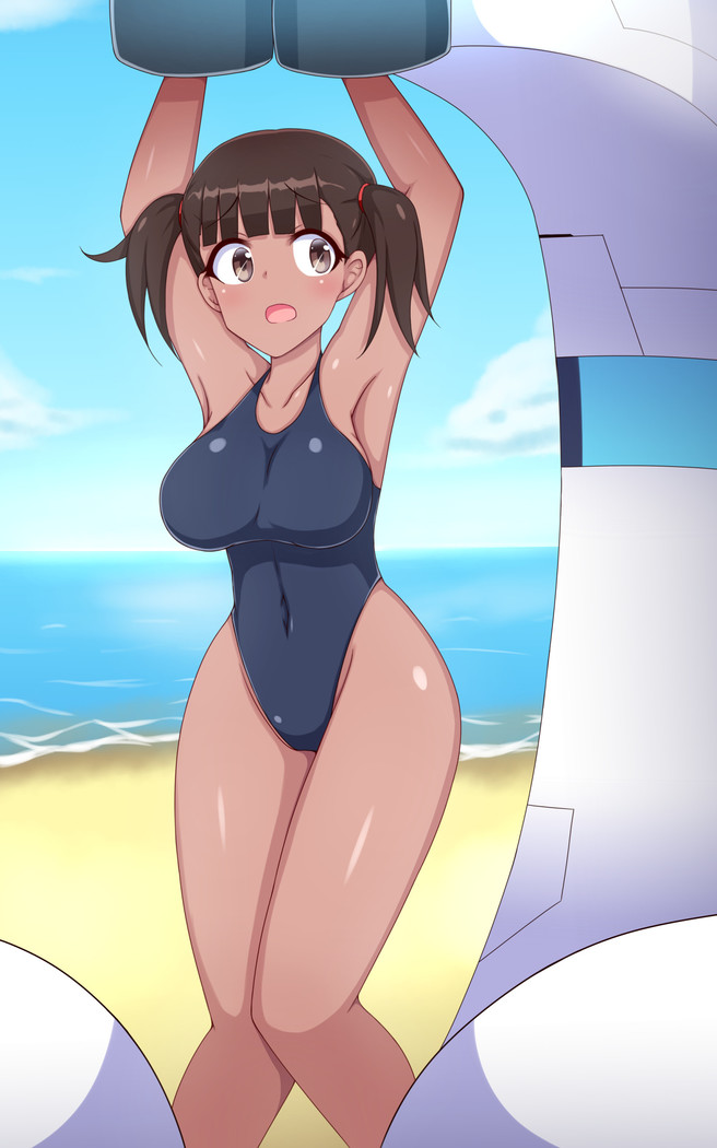 くすぐりロボかん真夏の日焼けガール編