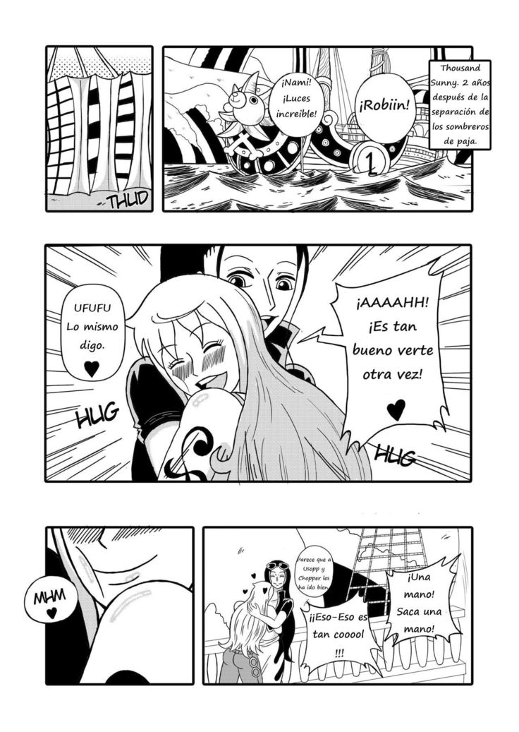 Robin x Nami: Reunión en el Thousand Sunny  Spanish] Reyfollador