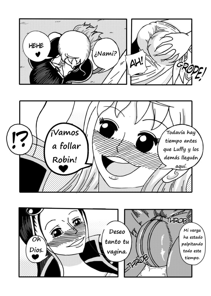 Robin x Nami: Reunión en el Thousand Sunny  Spanish] Reyfollador