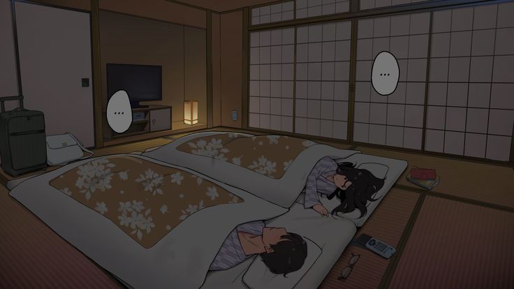 Onsenryokan nite Kanojo to Nemurenai Yoru, Anmoku no Ryoukai de Hajimaru Sex