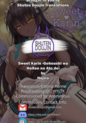 Sweet Karin -Gohoushi wa Heiten no Ato de- Page #29
