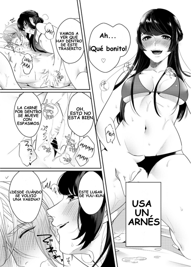 Chica con arnés y chico pasivo