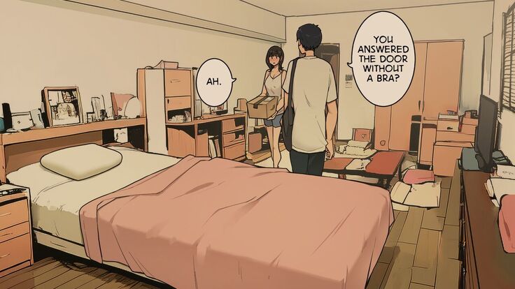 Takuhaibin no Uketorikata ga Dandan Darashinaku Natte Iku OL-chan | A Woman Whose Greetings to the Delivery Man Gradually Get Sloppier