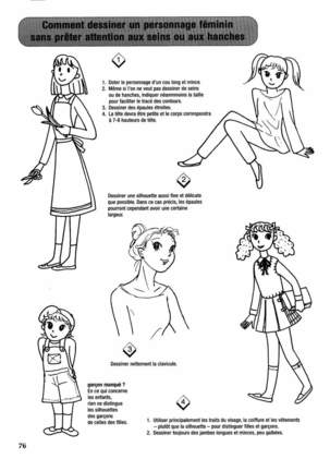 Le dessin du Manga 04 - Personnages feminin, Attitudes, Expressions ] - Page 77