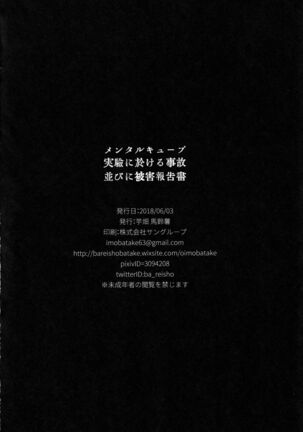 Mental Cube Jikken ni Okeru Jiko Narabi ni Higai Houkokusho Page #19