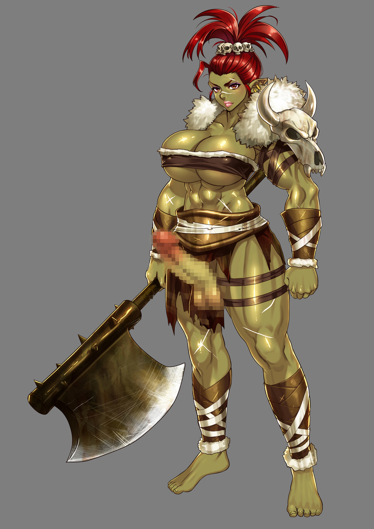 The Dosukebe Estrum of Tarja, Futanari Orc Warrior