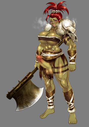 The Dosukebe Estrum of Tarja, Futanari Orc Warrior