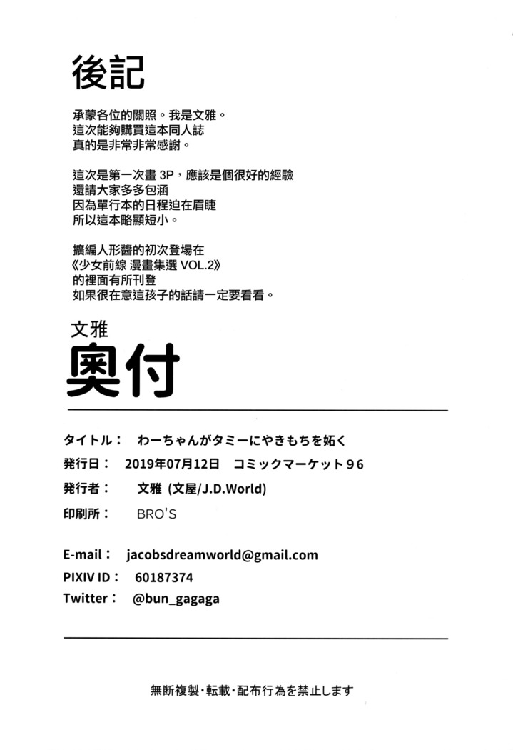 Wa-chan ga Tammy ni Yakimochi o Yaku | WA醬對擴編人形羡慕嫉妒恨