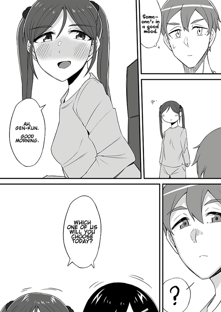 "Imouto no Karada no Kanojo" to "Kanojo no Karada no Imouto", Docchi no Naka ga Kimochi Ii? Chapters 1-2